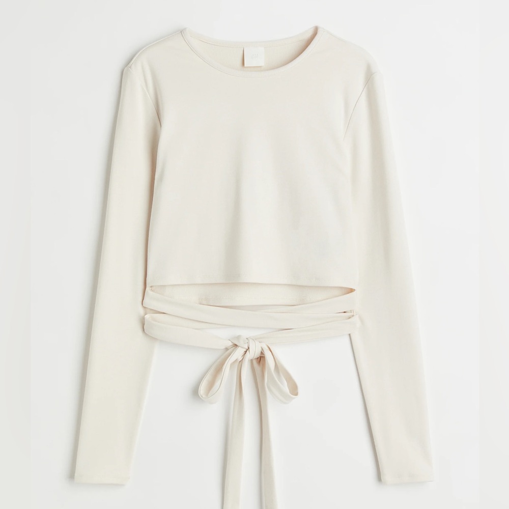 H&M Tie Detail Crop Top size medium